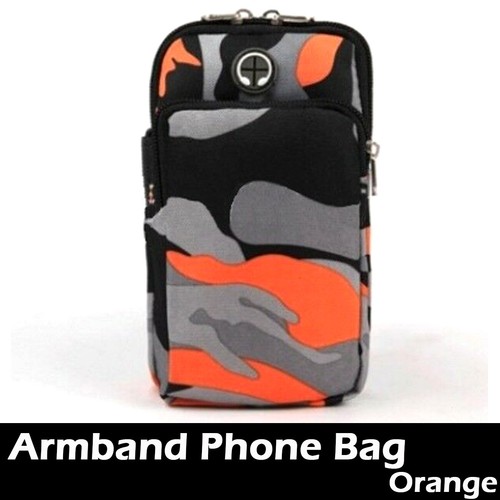 Orange sport running arm bag - sport,